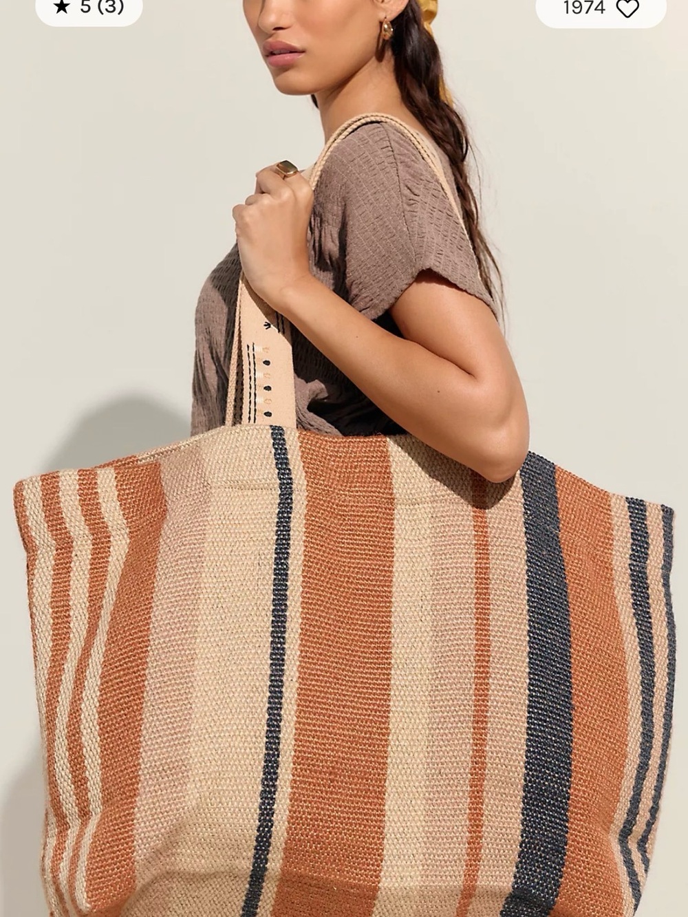 Free People Copacabana Tote. NWT. Natural - Picture 2 of 7